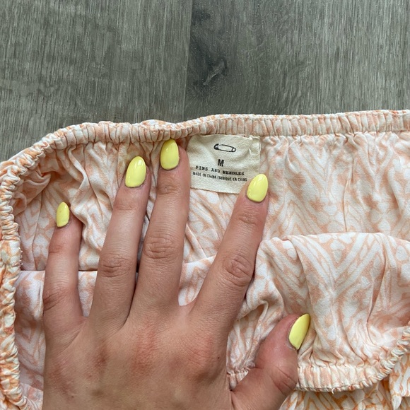 Urban Outfitters Orange & White Pins & Needles Ruffle Romper - Picture 3 of 3